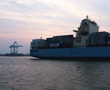 Loaded Container Ship